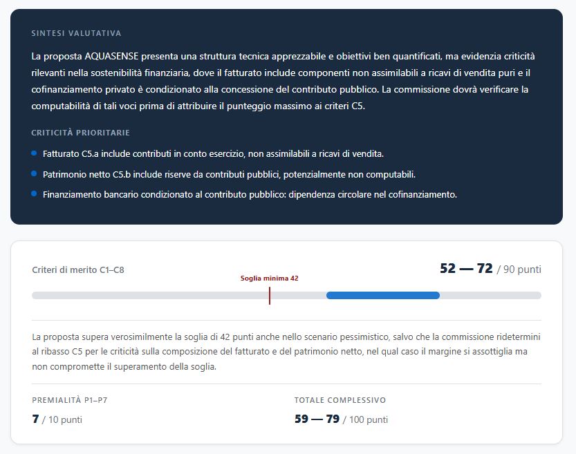 Sintesi valutativa e criticità prioritarie — output strumento analisi STEP Sardegna